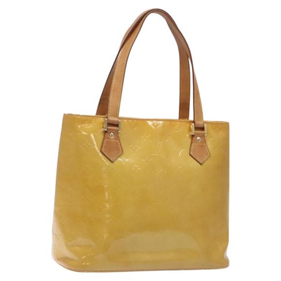 LOUIS VUITTON Monogram Vernis Houston Hand Bag Beige M91004 - Picture 1 of 13